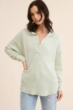 Collared Knit Top | S - L -Be Cool Shop 00e1699810e89d92ff0faea3d2a43f58