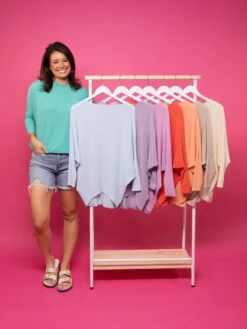 Boat Neck Long Sleeve Dolman Top | S - 3XL Christmas In July