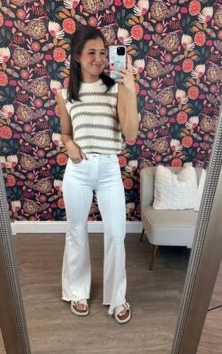 Wide Leg Palazzo Fit Jeans With Stretch | S - L Summer Concerts & Festivals
