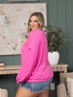 Long Sleeve V-Neck Top W/ Band Detail | S-3X 8 Long Sleeve V-Neck Top W/ Band Detail | S-3X -Be Cool Shop 7d896b77708e738b6efcfb3f907d9ee1