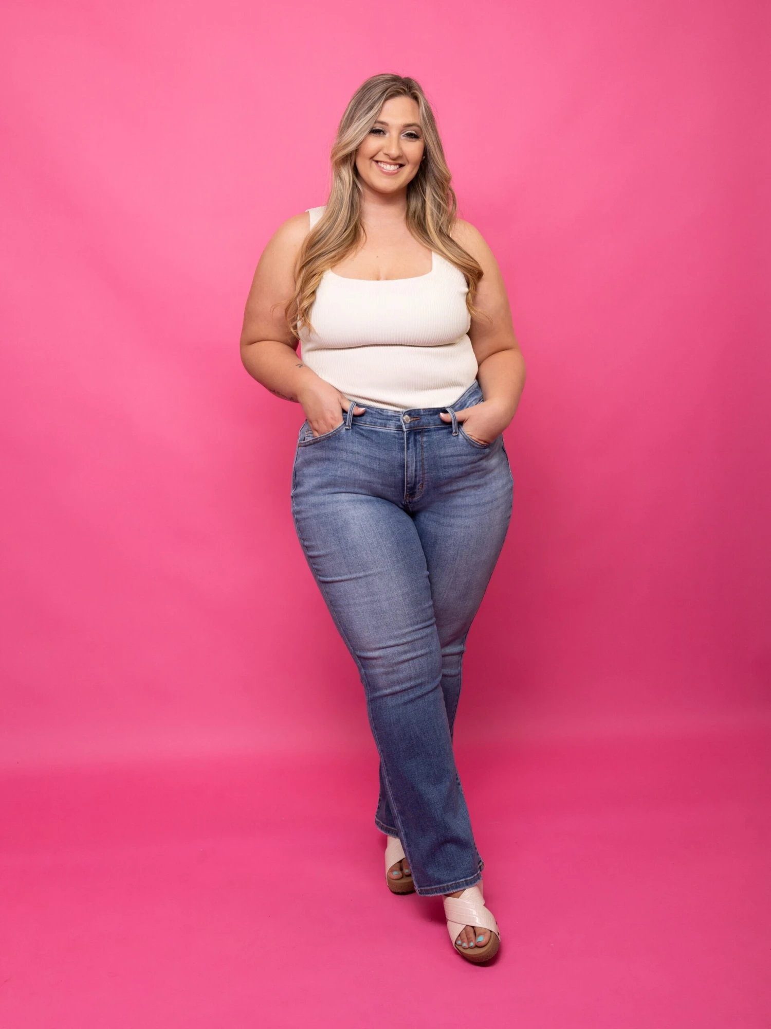 Judy Blue Mid-Rise Vintage Bootcut Jeans |0 - 24 4 Judy Blue Mid-Rise Vintage Bootcut Jeans |0 - 24 - Image 2