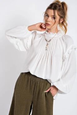 Textured Crepe Blouse | S - L Easel