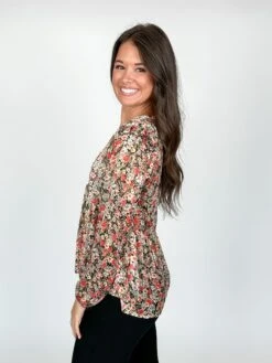 Ruffled Babydoll V Neck Long Sleeve Floral Print Blouse | S - XL -Be Cool Shop 99iCEa1ZcjCdpntr4ARPEsDZegDYFvJYgdeocPlK
