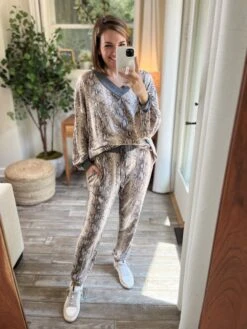 Snake Print V Neckline Top | S - L *Final Sale*