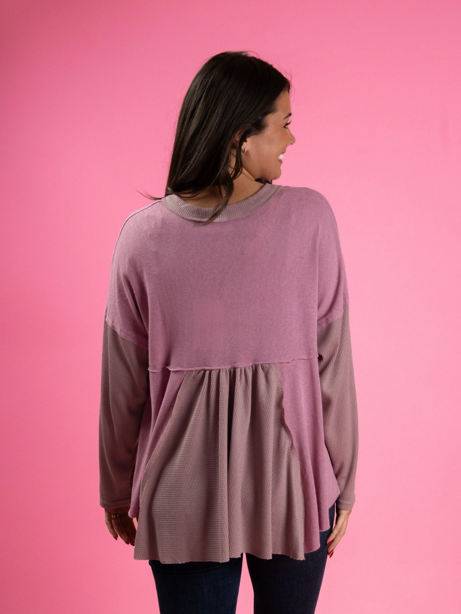 Long Sleeve V Neck Colorblock Top | S-L 6 Long Sleeve V Neck Colorblock Top | S-L - Image 4