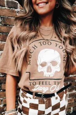 Much Too Young Cut Mock Neck Tee | S-3X