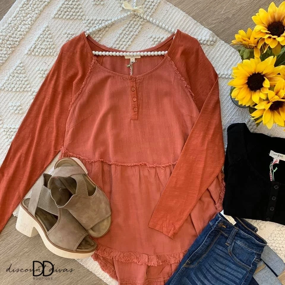 Falling Leaves & Pumpkin Patches Top *Final Sale* 3 Falling Leaves & Pumpkin Patches Top *Final Sale*