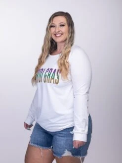 Mardi Gras Boat Neck Long Sleeve Top | S - XL Mardi Gras 6 Mardi Gras Boat Neck Long Sleeve Top | S - XL Mardi Gras -Be Cool Shop FSnDiHb9TNZUUBjGYsuJLxTkA4ymZ7lpZ4cl6dQN
