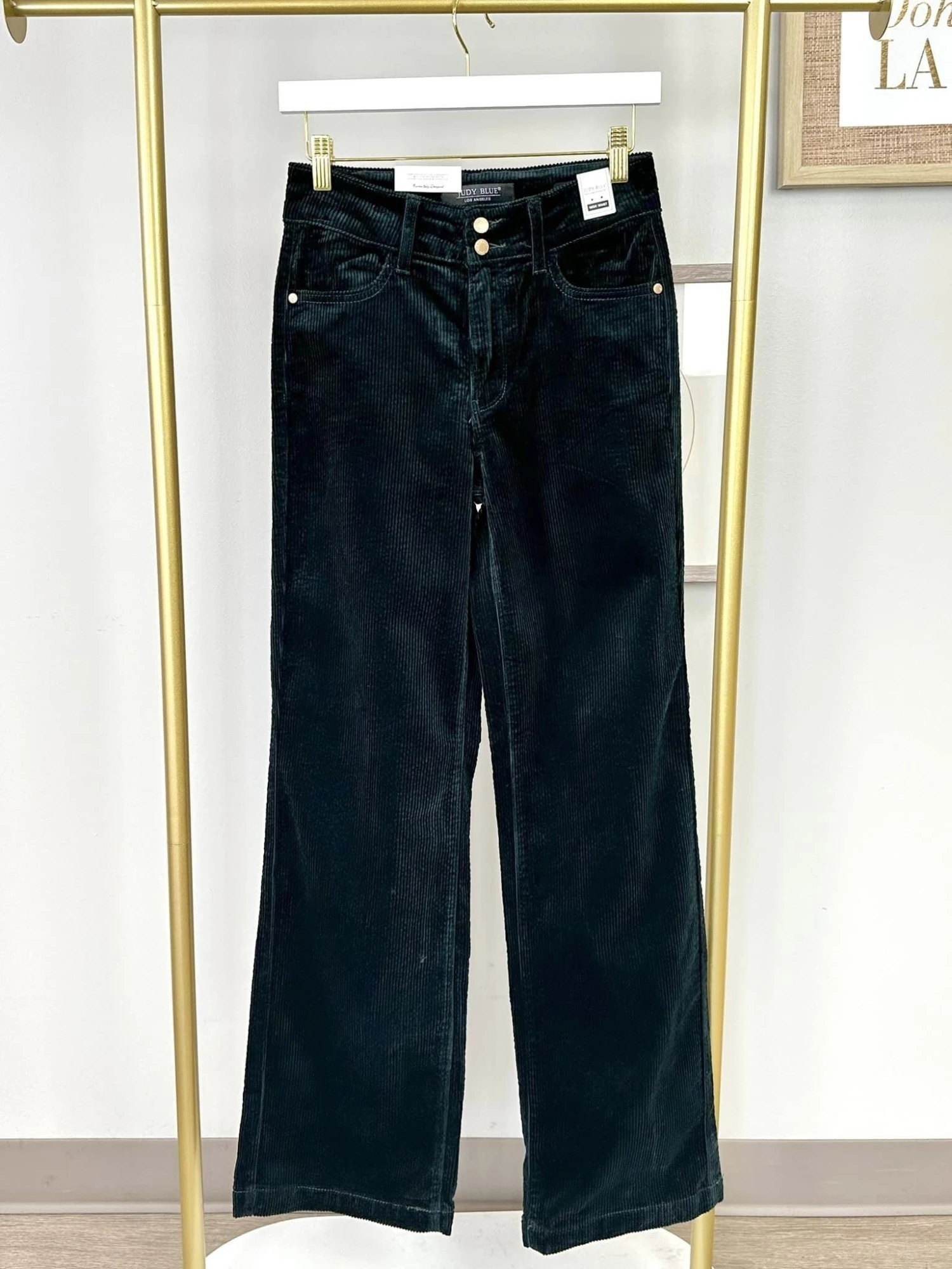 Judy Blue High Waist Overdyed Corduroy Trouser Wide Leg Jeans | 0 - 18 3 Judy Blue High Waist Overdyed Corduroy Trouser Wide Leg Jeans | 0 - 18