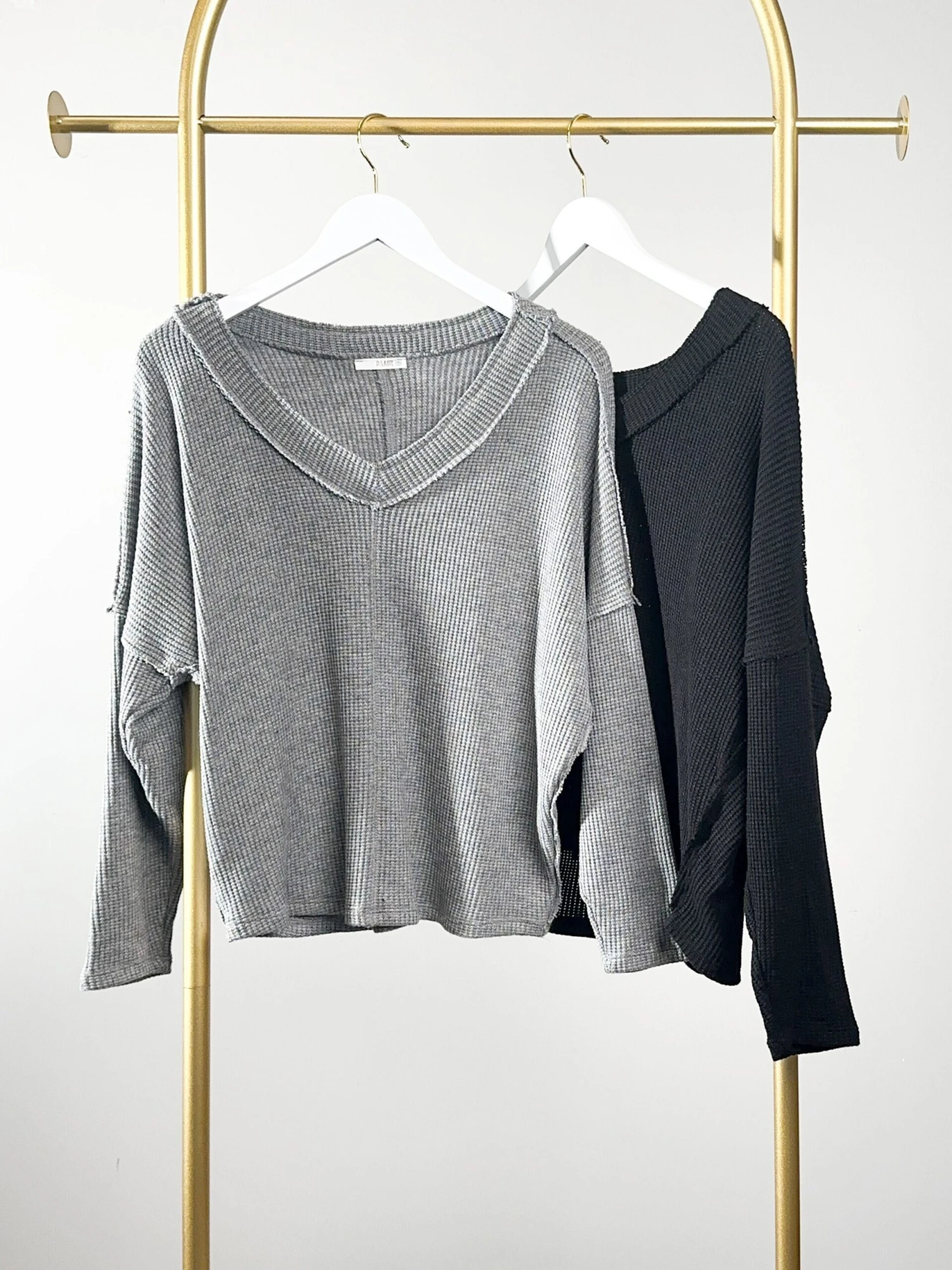 Long Sleeve Knit V-Neck Top | S - 3XL 3 Long Sleeve Knit V-Neck Top | S - 3XL