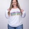 Mardi Gras Boat Neck Long Sleeve Top | S - XL Mardi Gras -Be Cool Shop MOCZjwMUDuH2OVdjrj9ceLyXZMrjj6pcOU69Givh