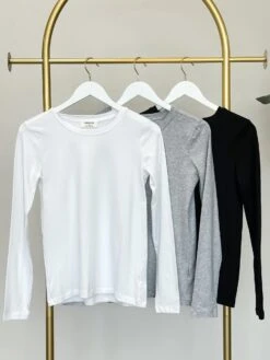 Zenana Long Sleeve Crew Neck Top | S-3X