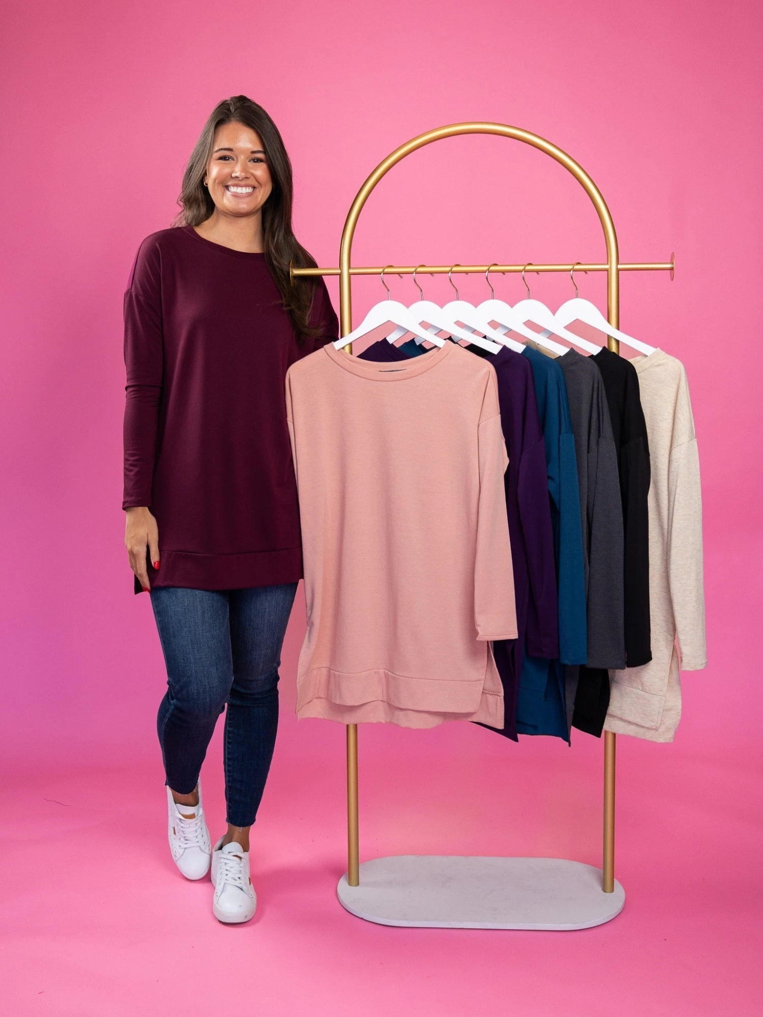 Long Sleeve Round Neck Tunic Top | S-XL 3 Long Sleeve Round Neck Tunic Top | S-XL