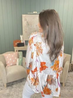 Floral Print V-Neck Long Sleeve Babydoll Blouse | S - XL -Be Cool Shop Q52urRiw99G54yHhLESnyDs1uWNUayQWlnrYN0CT