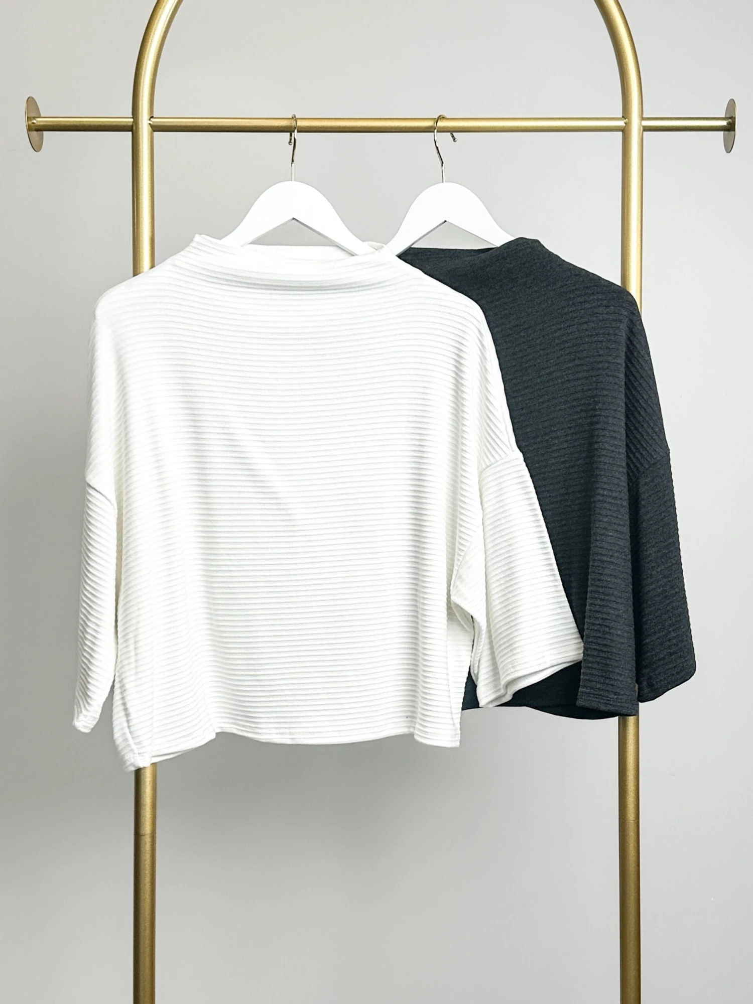 Ribbed Cowl Neck Kimono Sleeve Top| S-L 8 Ribbed Cowl Neck Kimono Sleeve Top| S-L - Image 6