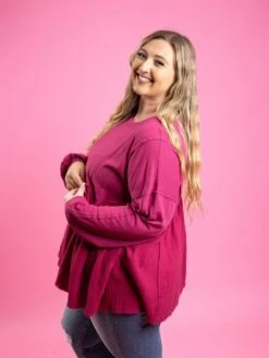 Babydoll Long Sleeve Round Neck Top | S-3X -Be Cool Shop QwNn4ct0SW4urTYUglwXAKV7bSywkNwrgnjIezXz