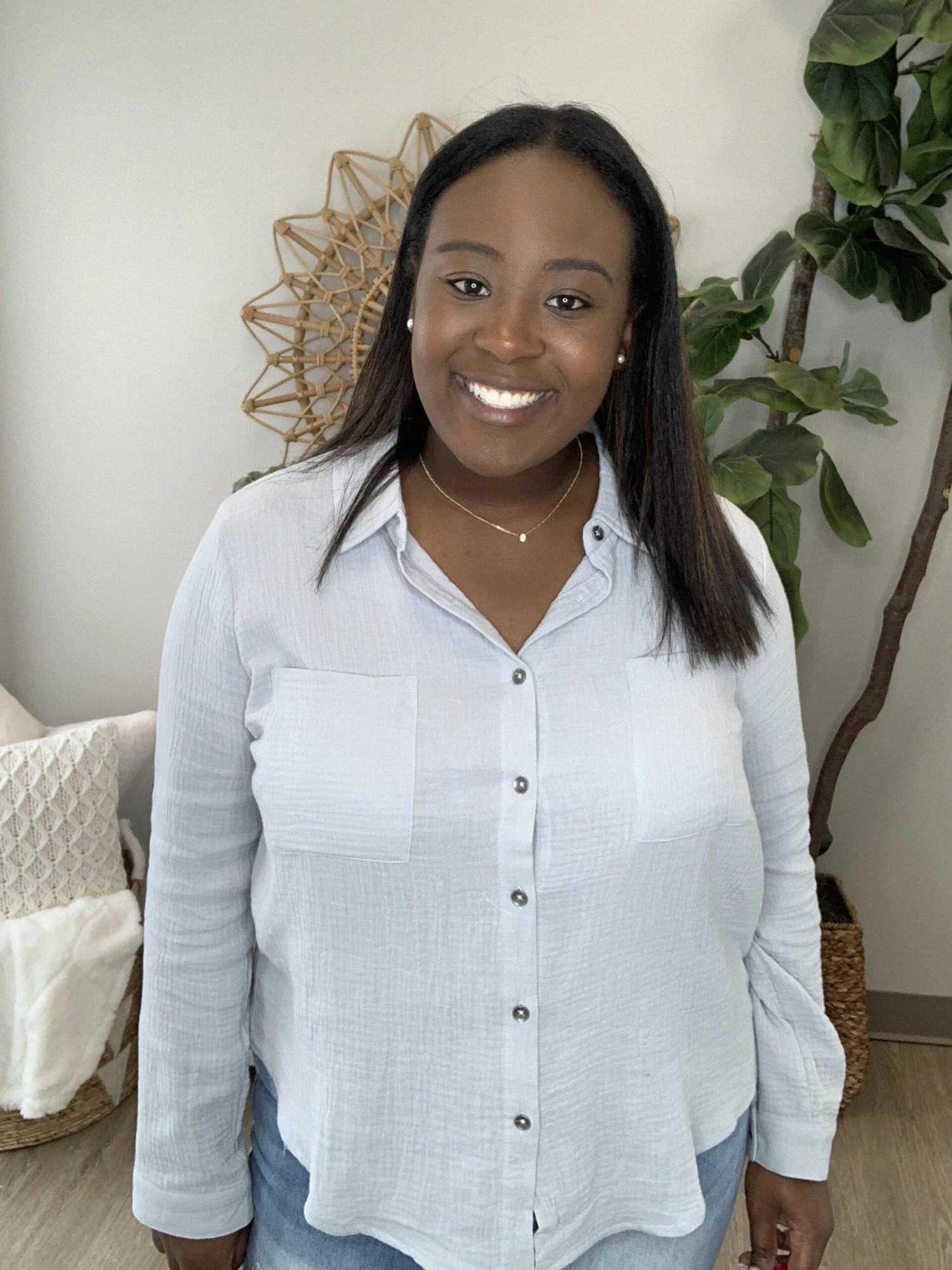 Long Sleeve Cotton Button Down Top *Final Sale* 3 Long Sleeve Cotton Button Down Top *Final Sale*