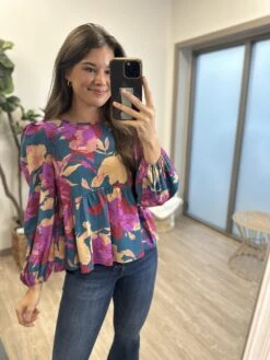 Round Neck Babydoll Top | S-3X