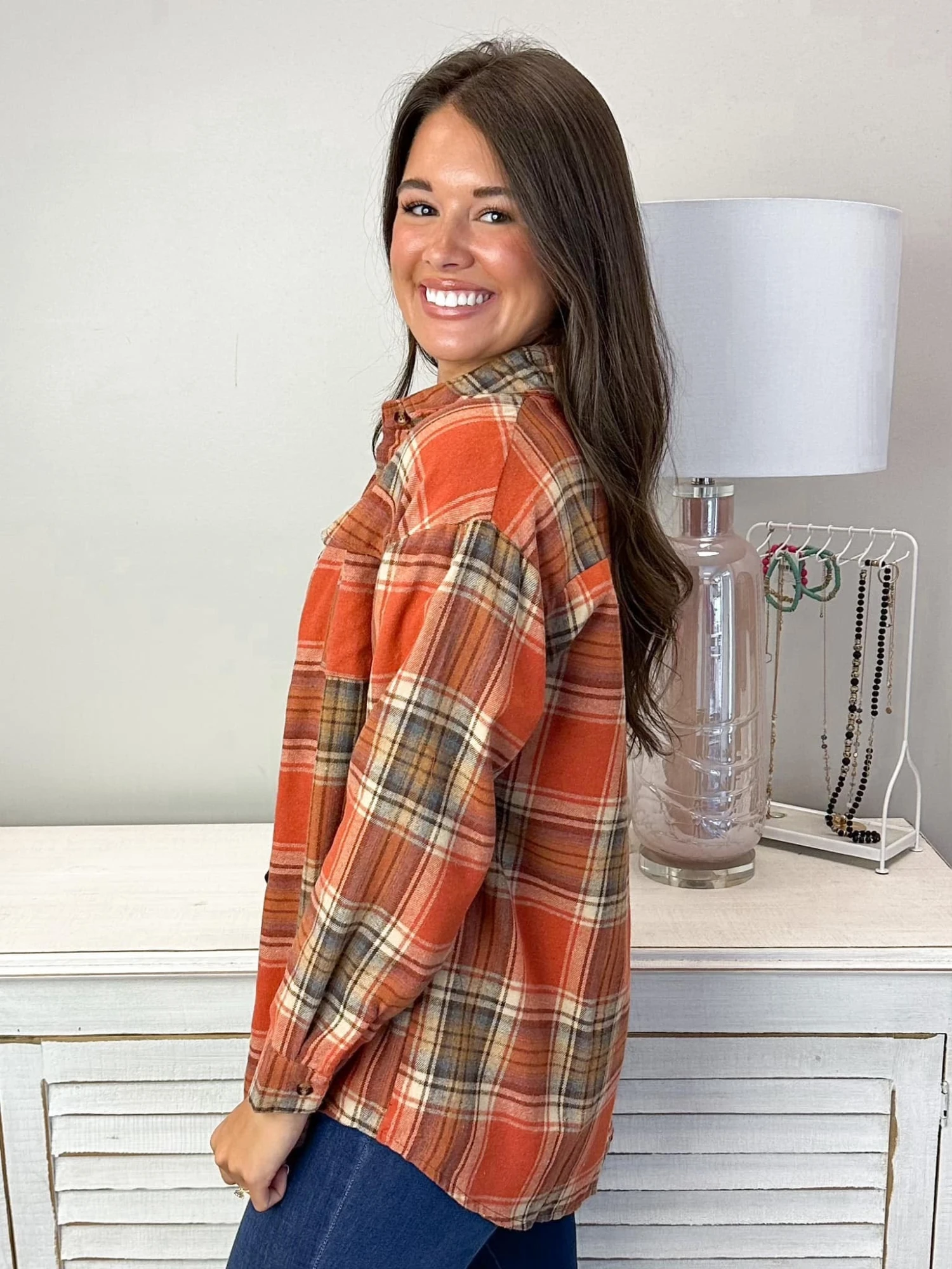 Plaid Long Sleeve Button Down Top | S-2X 4 Plaid Long Sleeve Button Down Top | S-2X - Image 2