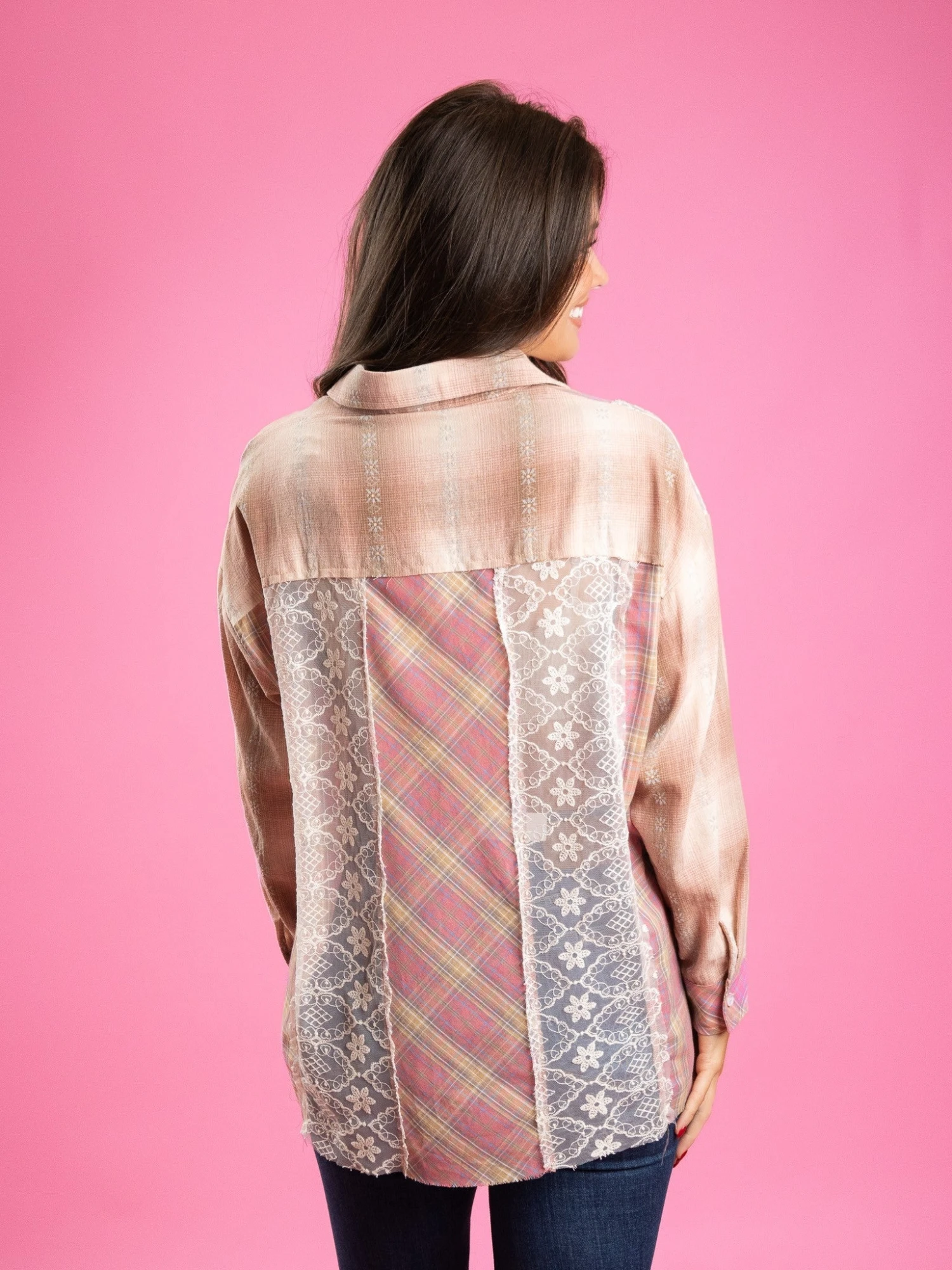 Plaid Multi Print Button Down Long Sleeve Shirt | S-L 5 Plaid Multi Print Button Down Long Sleeve Shirt | S-L - Image 3