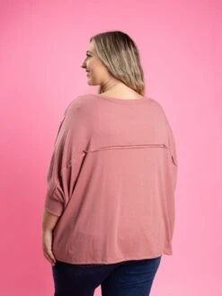 3/4 Sleeve V Neck Oversized Top W/ Chest Pocket | S-3X -Be Cool Shop hlyn8aio39MddWr2hIbeRD3Z1lL765Qs9t5z9QXS
