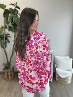 Long Sleeve Floral V Neck Top | S-L -Be Cool Shop n5YoA3EhUgLjaLNvLRtfw8ukJV2ZGHLXr0ralumK