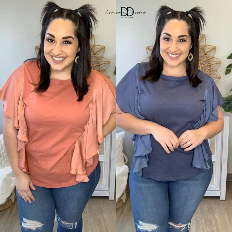 Ready To Ruffle Top *Final Sale* 3 Ready To Ruffle Top *Final Sale*