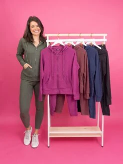 Full Zip Hooded Jacket & Leggings Set | S-L