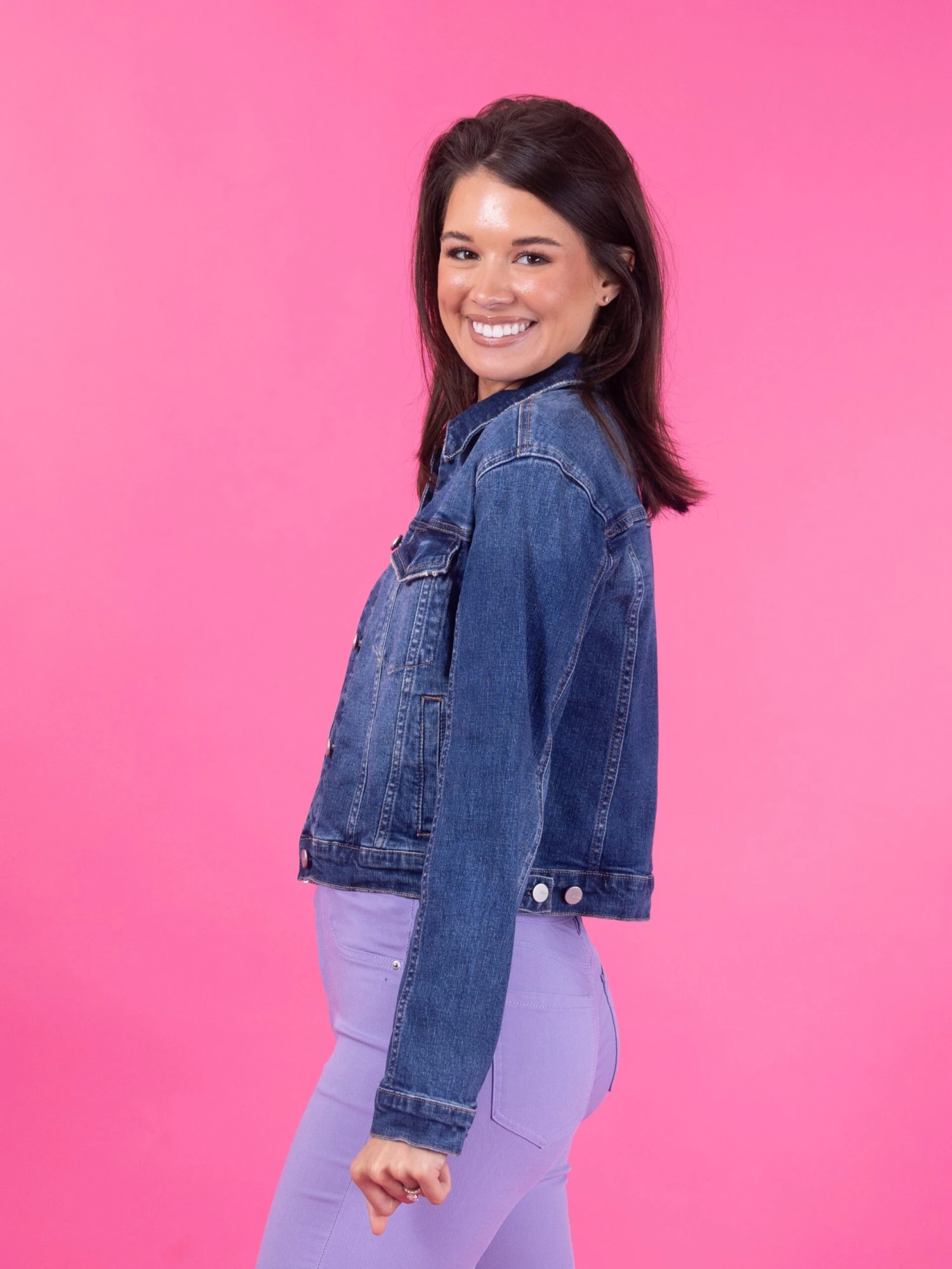 Mica Dark Wash Denim Jacket | S - XL 5 Mica Dark Wash Denim Jacket | S - XL - Image 3