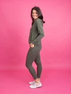 Full Zip Hooded Jacket & Leggings Set | S-L -Be Cool Shop 32f27b5d04bd7ea33ac28ccc83fbc679