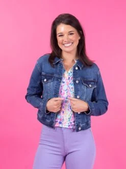 Mica Dark Wash Denim Jacket | S - XL 7 Mica Dark Wash Denim Jacket | S - XL -Be Cool Shop 36adf04e71f265ebb3268cf9c3ae531d