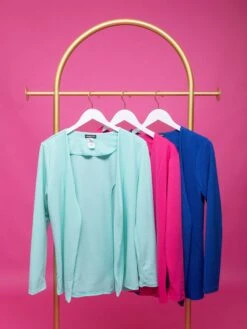 Lapeless Solid Open Blazer | S - 3X