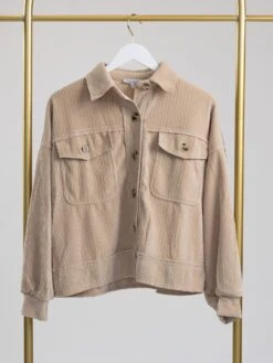 Button-Down Long Sleeve Corduroy Shacket W/ Collar | S - XL