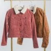 Corduroy Long Sleeve Button Down Collared Sherpa Jacket | S - XL