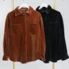 Corduroy Ribbed Long Sleeve Button Jacket W/ Collar | S - L -Be Cool Shop 5Te6C0h5pnQWAPHDox9vstqduakbosU5o2KkgKKa