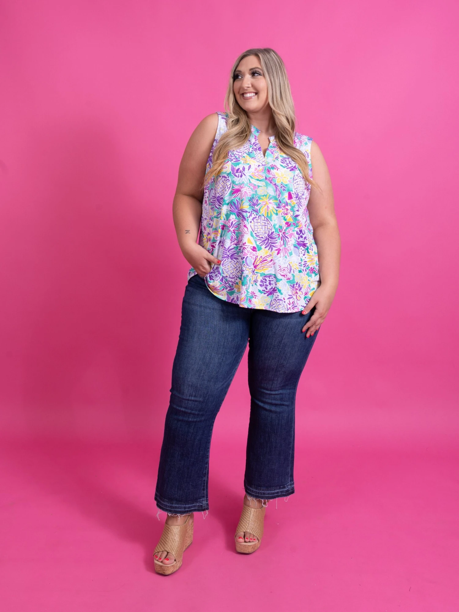 Risen High Rise Crop Flare Jeans | 0 - 3X 7 Risen High Rise Crop Flare Jeans | 0 - 3X - Image 5