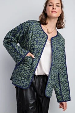 Quilted Print Jacket | S - L Easel -Be Cool Shop 8bWz06usLuWRxsjr9c7ohNrR6DEiuHBg5HgnQl2q