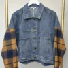 Lightly Distressed Plaid Sleeve Denim Jacket | S - 3XL -Be Cool Shop BuuQjzjhbsC4Q8j7cYXfQt7ZS9X8V6poR8LklAxm