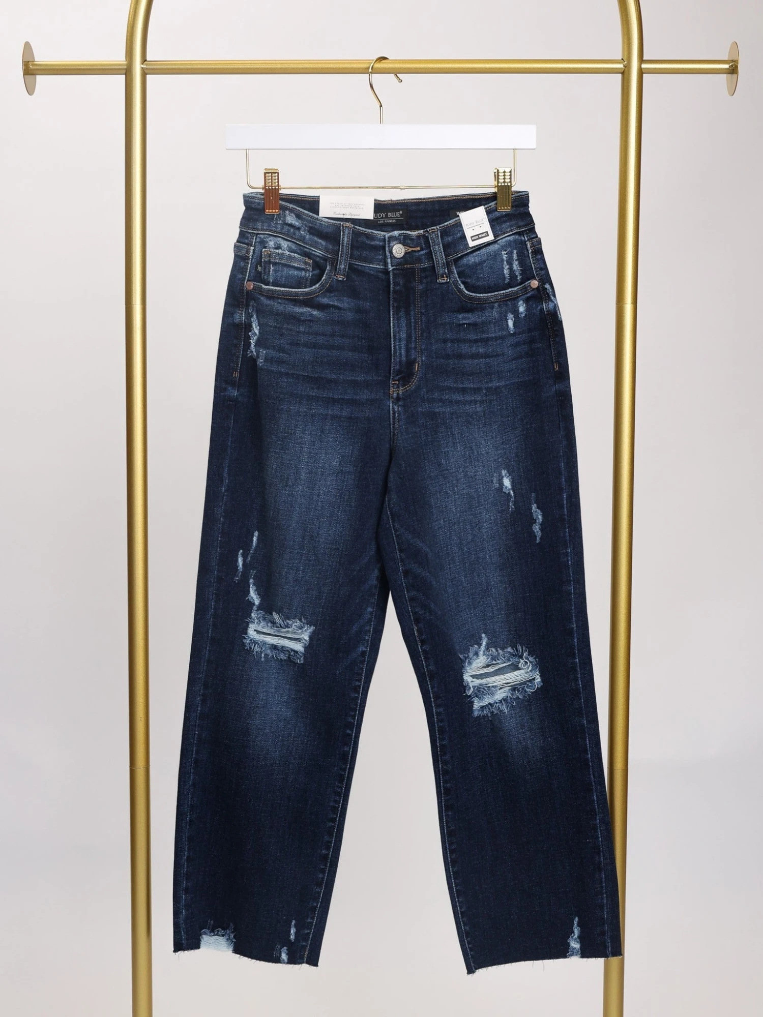 Judy Blue High Waist Distressed Wide Leg Crop Jeans | 0 - 24 4 Judy Blue High Waist Distressed Wide Leg Crop Jeans | 0 - 24 - Image 2