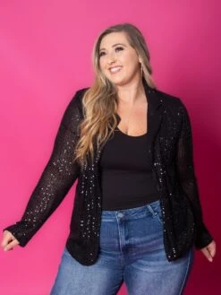 Sequined Open Front Collared Blazer | S-3X 6 Sequined Open Front Collared Blazer | S-3X -Be Cool Shop En878GOXJiApMLpXoApB5YHeqYnQPBZzHGgGnlFk