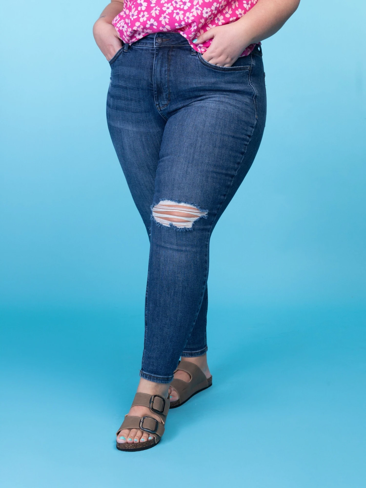 Judy Blue Mid Rise Tummy Control Destroy Skinny Jeans | 0-24 10 Judy Blue Mid Rise Tummy Control Destroy Skinny Jeans | 0-24 - Image 8