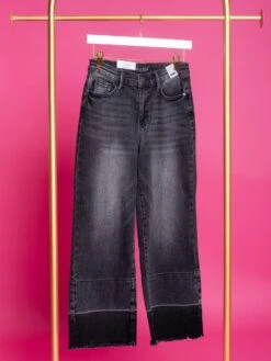 Judy Blue High Waist Wide Release Hem Crop Wide Leg Jean | 0 - 24