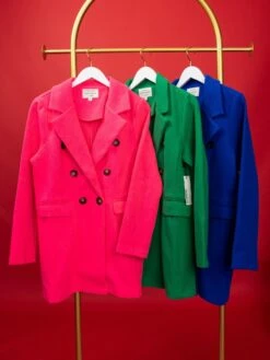 Double Breasted Button Front Coat | S - L