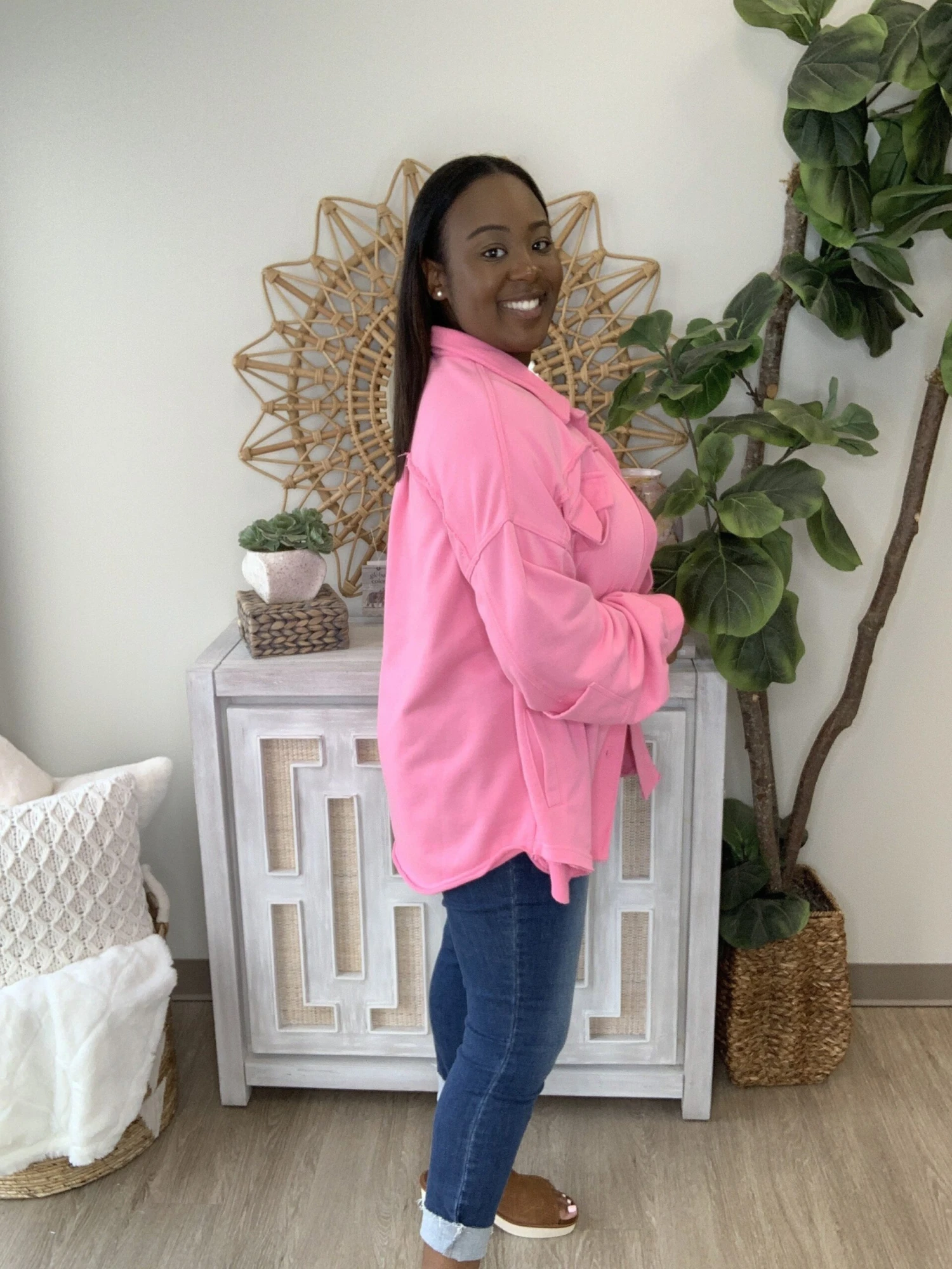 Oversized Jacket With Raw Seam Detailing *Final Sale* 4 Oversized Jacket With Raw Seam Detailing *Final Sale* - Image 2