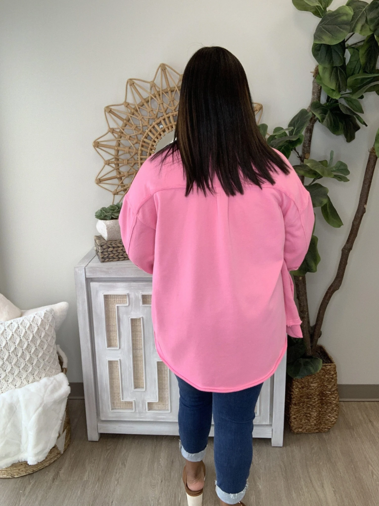 Oversized Jacket With Raw Seam Detailing *Final Sale* 5 Oversized Jacket With Raw Seam Detailing *Final Sale* - Image 3