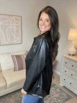 PU Faux Leather Front Button UpCollared Jacket | S - XL -Be Cool Shop cWyeKwewp9WKlI1suhGxZPgS7N80G9ohBRSNSVmr