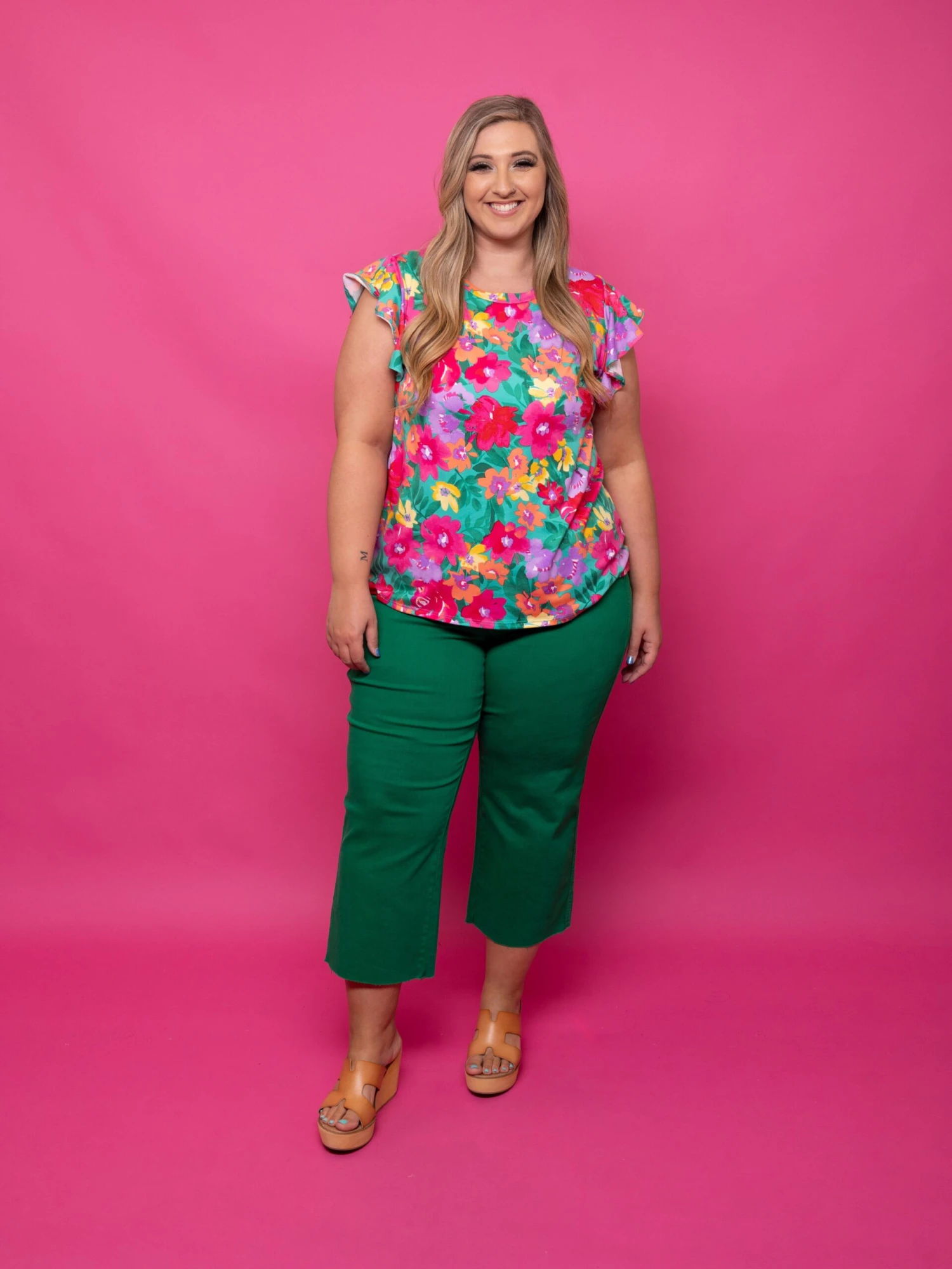 Judy Blue High Waist Garment Dyed Tummy Control Crop Wide Leg Jean | 0 - 24 4 Judy Blue High Waist Garment Dyed Tummy Control Crop Wide Leg Jean | 0 - 24 - Image 2