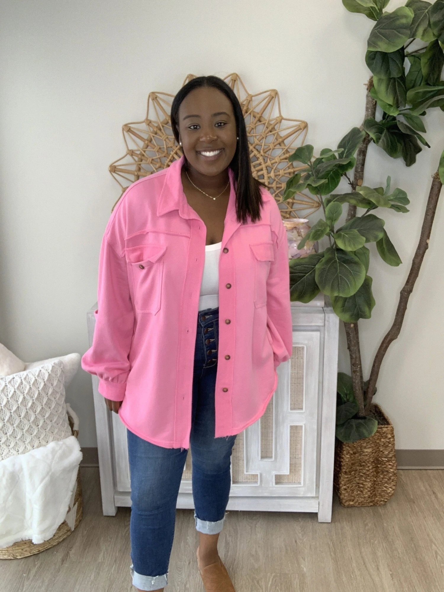 Oversized Jacket With Raw Seam Detailing *Final Sale* 3 Oversized Jacket With Raw Seam Detailing *Final Sale*