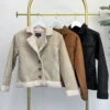 Suede Faux Fur Lined Button Down Collared Jacket | S - L -Be Cool Shop hHbahPolmBotP6txbobTH6mj3N8Kfd5KZ5zbuQuL