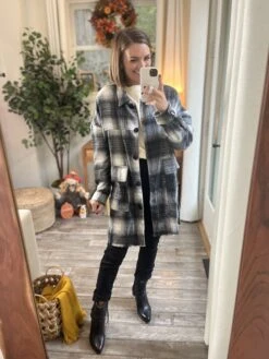 Plaid Open Front Coat | S-L -Be Cool Shop lPrUT20Tmy4OpLj6NfGwTXj6qo0g4gk7ohfP38mx